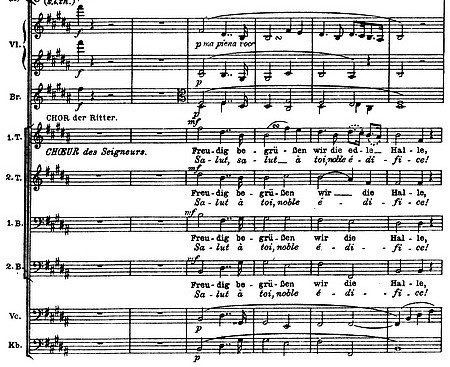 Richard Wagner: Partitur-Auszug des Tannhäusers (Sängerkrieg auf der Wartburg)