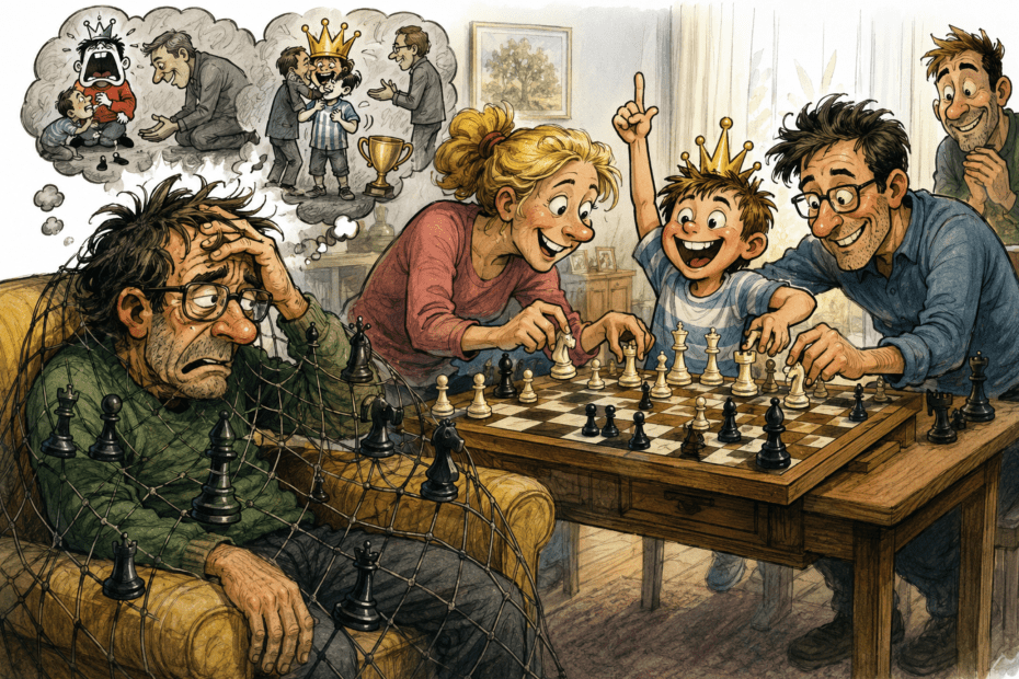 Karl Gross - Schach-Karikatur - Glarean Magazin