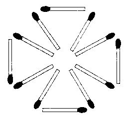 Streichholzrätsel Denksport-Aufgabe mit Lösung Matchstick Puzzle Nummer 06 Lösung