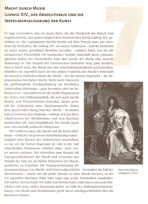 Leseprobe 1 aus: Bernhard Morbach, Die Musikwelt des Barock ("Macht durch Musik - Ludwig XIV.")