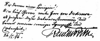 Handschrift von Rilke