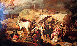 Verstrickt in die Wirren und Greuel des Dreissigjährigen Krieges: "Marodierende Soldaten" von Sebastian Vrancx (Gemälde von 1647)