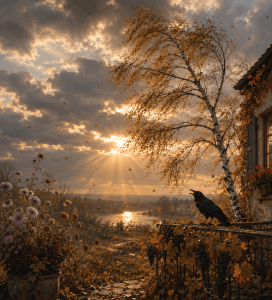 Herbstsonne - Wolken - Birke - Otto zur Linde - Gedicht des Tages - Glarean Magazin