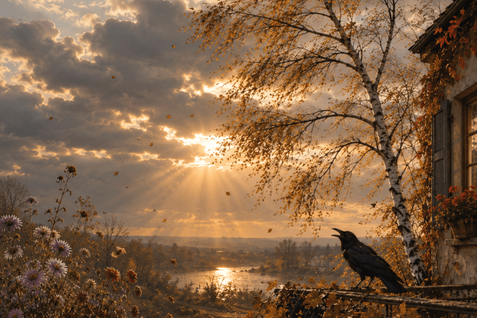 Herbstsonne - Wolken - Birke - Otto zur Linde - Gedicht des Tages - Glarean Magazin