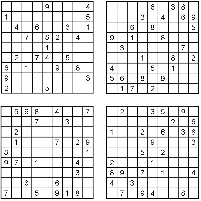 Die vier neuen Sudoku Buchstaben-Rätsel mit Aufgaben und Lösungen im Juli 2019
