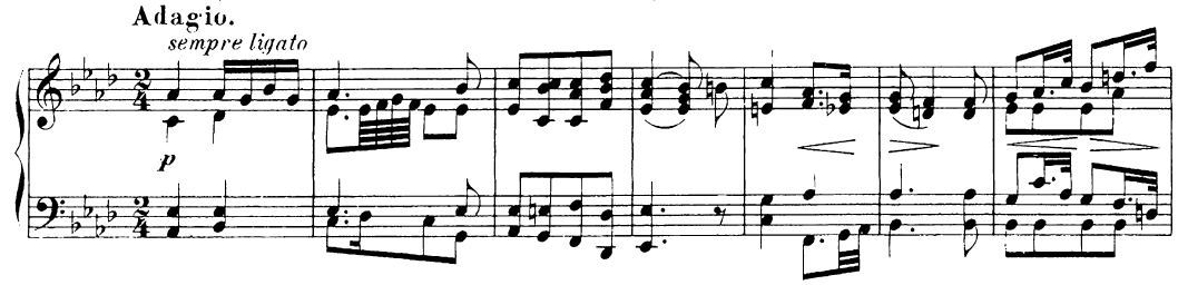 Franz Schubert - Klaviersonate D958 - Beginn des Adagio - Glarean Magazin