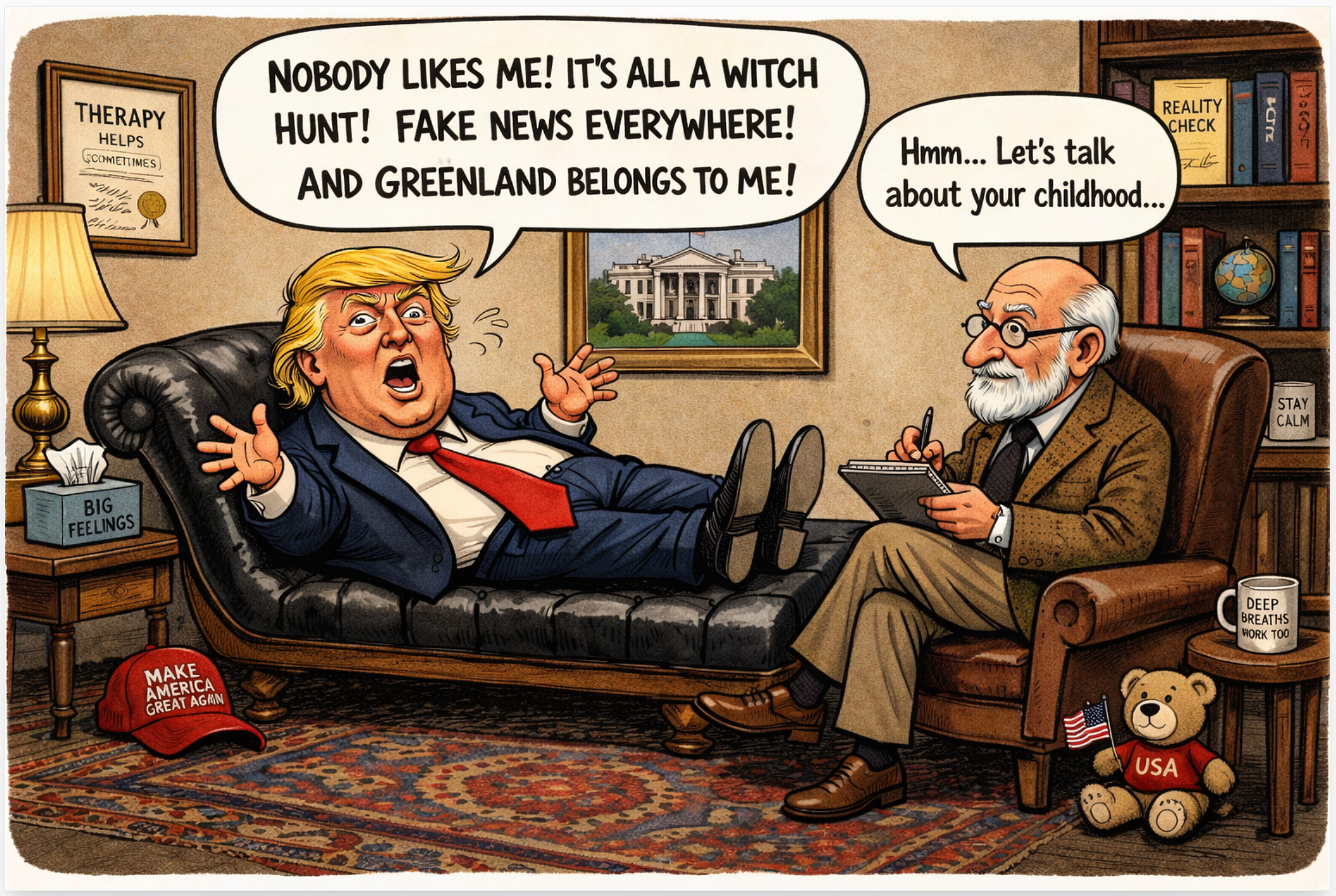 Donald Trump beim Psychiater - Glarean Magazin