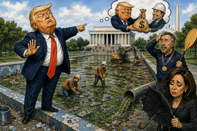 Donald Trump - Reflection Pool - August 2026 - Glarean Magazin+KI
