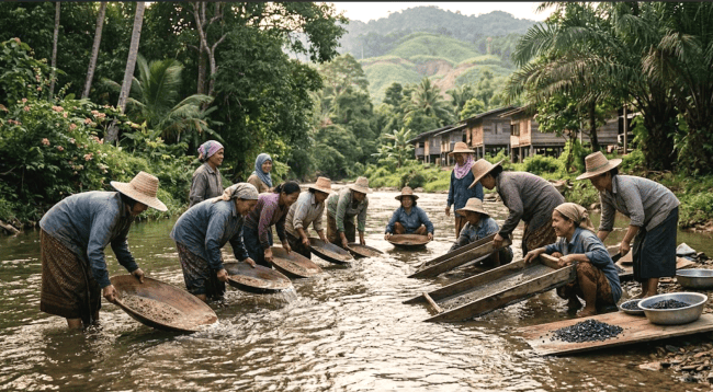 Zinn-Waescherinnen in Suedthailand - Glarean Magazin